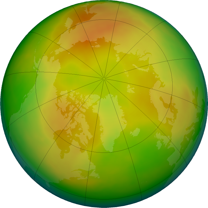 Arctic ozone map for April 2021